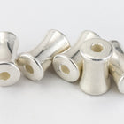 4mm x 6mm Silver Flared Tube Bead (10 Pcs)#MPB024-General Bead