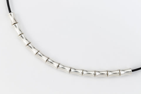 4mm x 6mm Silver Flared Tube Bead (10 Pcs)#MPB024-General Bead