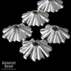 10mm Bright Silver Grooved Rondelle (25 Pcs) #MPB031-General Bead