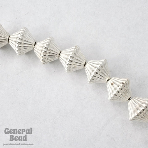 9mm Silver Bicone-General Bead