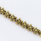 5mm Antique Gold Star Bead (4 Pcs) #MPB143