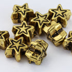 5mm Antique Gold Star Bead (4 Pcs) #MPB143