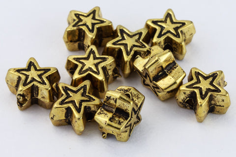 5mm Antique Gold Star Bead (4 Pcs) #MPB143