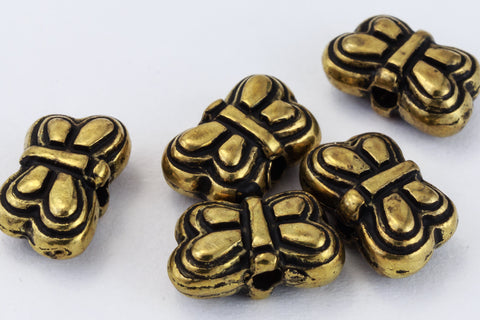 8mm Antique Gold Butterfly Bead (2 Pcs) #MPB147