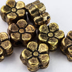 6mm Antique Gold Flower Bead (2 Pcs) #MPB151