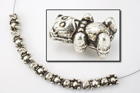 16mm Antique Silver Teddy Bear Bead (2 Pcs) #MPB152