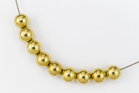 5mm Gold Round Bead (24 Pcs) #MPB176