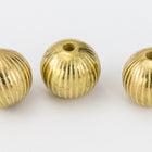 8mm Bright Gold Ribbed Melon Bead #MPC013-General Bead