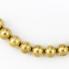 8mm Bright Gold Ribbed Melon Bead #MPC013-General Bead
