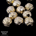 6mm Bright Gold Rose Bead (12 Pcs) #MPC015-General Bead