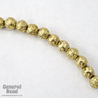 6mm Bright Gold Rose Bead (12 Pcs) #MPC015-General Bead