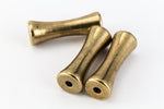 14mm x 5mm Antique Gold Flared Tube Bead (6 Pcs) #MPC025-General Bead