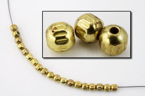 4mm Gold Ridged Bead (20 Pcs) #MPC028-General Bead