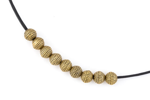 6mm Antique Gold Round Sand Bead #MPD014-General Bead