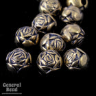 6mm Antique Gold Rose Bead #MPD015-General Bead