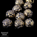 8mm Antique Gold Rose Bead #MPD016-General Bead