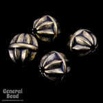 8mm Antique Gold Ribbed Star Bead (10 Pcs) #MPD019-General Bead