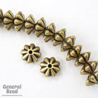 10mm Antique Gold Grooved Rondelle (25 Pcs) #MPD031-General Bead
