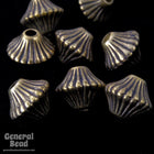 6mm Antique Gold Bicone #MPD047-General Bead