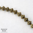 6mm Antique Gold Bicone #MPD047-General Bead