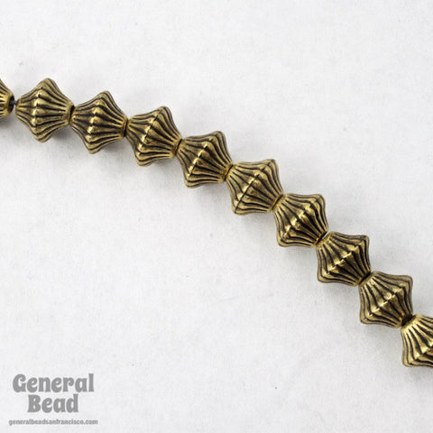 6mm Antique Gold Bicone #MPD047-General Bead