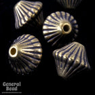 9mm Antique Gold Bicone-General Bead