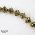 9mm Antique Gold Bicone-General Bead