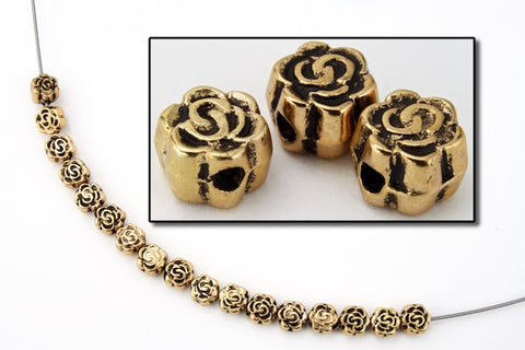 4mm Antique Gold Knot Flower Bead (2 Pcs) #MPD203