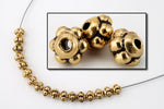 5mm Antique Gold Beaded Bicone (2 Pcs) #MPD205
