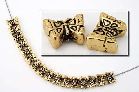 6mm x 8mm Antique Gold Butterfly Bead (2 Pcs) #MPD206