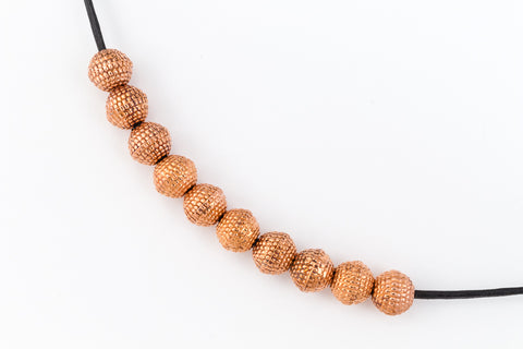 6mm Copper Round Sand Bead #MPE014-General Bead