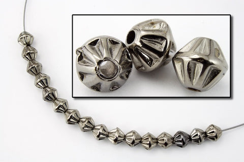 6mm Gunmetal Fluted Bicone (6 Pcs) #MPE201