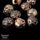 6mm Antique Copper Rose Bead #MPF015-General Bead