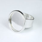 25mm Silver Tone Ring Base #MRB017-General Bead