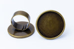 25mm Antique Brass Ring Base #MRA020-General Bead