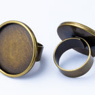 25mm Antique Brass Ring Base #MRA020-General Bead