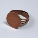 Antique Copper Ring Base with 15mm Pad #MRE013-General Bead