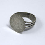 Antique Silver Ring Base with 15mm Pad #MRF013-General Bead