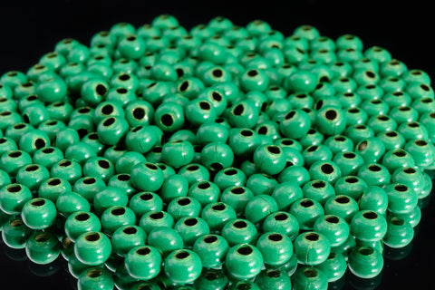 8/0 Green Metal Seed Bead