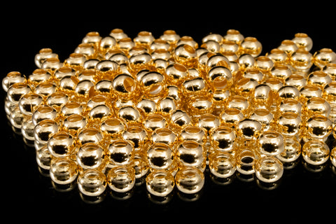 6/0 24 Kt Gold Plated Metal Seed Bead #MTB009