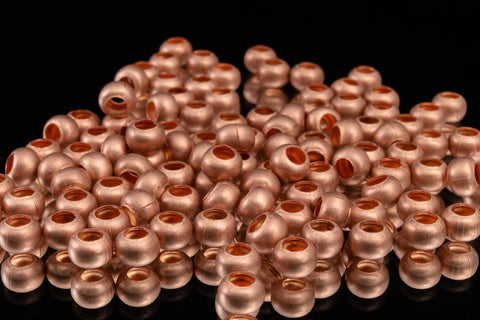 8/0 Matte Copper Plated Metal Seed Bead