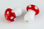 14mm Red Glass Mushroom #MUSH001-General Bead