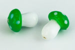 14mm Green Glass Mushroom #MUSH002-General Bead