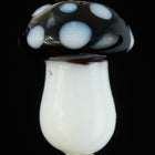 14mm Black Glass Mushroom #MUSH004-General Bead