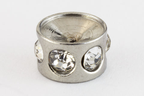 8mm x 5mm Stainless Steel Spacer with Cubic Zirconia #NBS002-General Bead