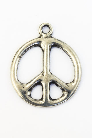 26mm Pewter Peace Sign Charm #NBS027-General Bead