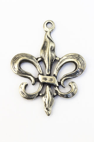 33mm Pewter Fleur de Lis Charm #NBS037-General Bead