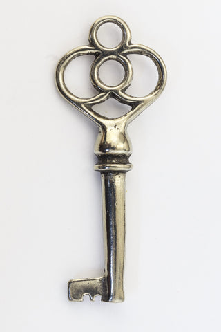52mm Pewter Skeleton Key Charm #NBS039-General Bead