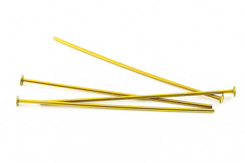 1.5" 21 Gauge Yellow Niobium Head Pin #NFA014-General Bead