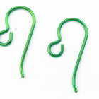 20mm Green Niobium Shepherd Hook Ear Wire #NFB017-General Bead